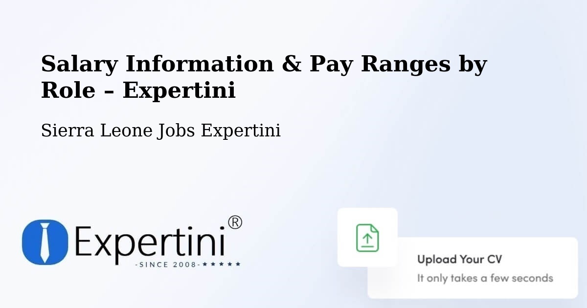 Salary Information & Pay Ranges – Barma - Barma, Sierra Leone Jobs Expertini